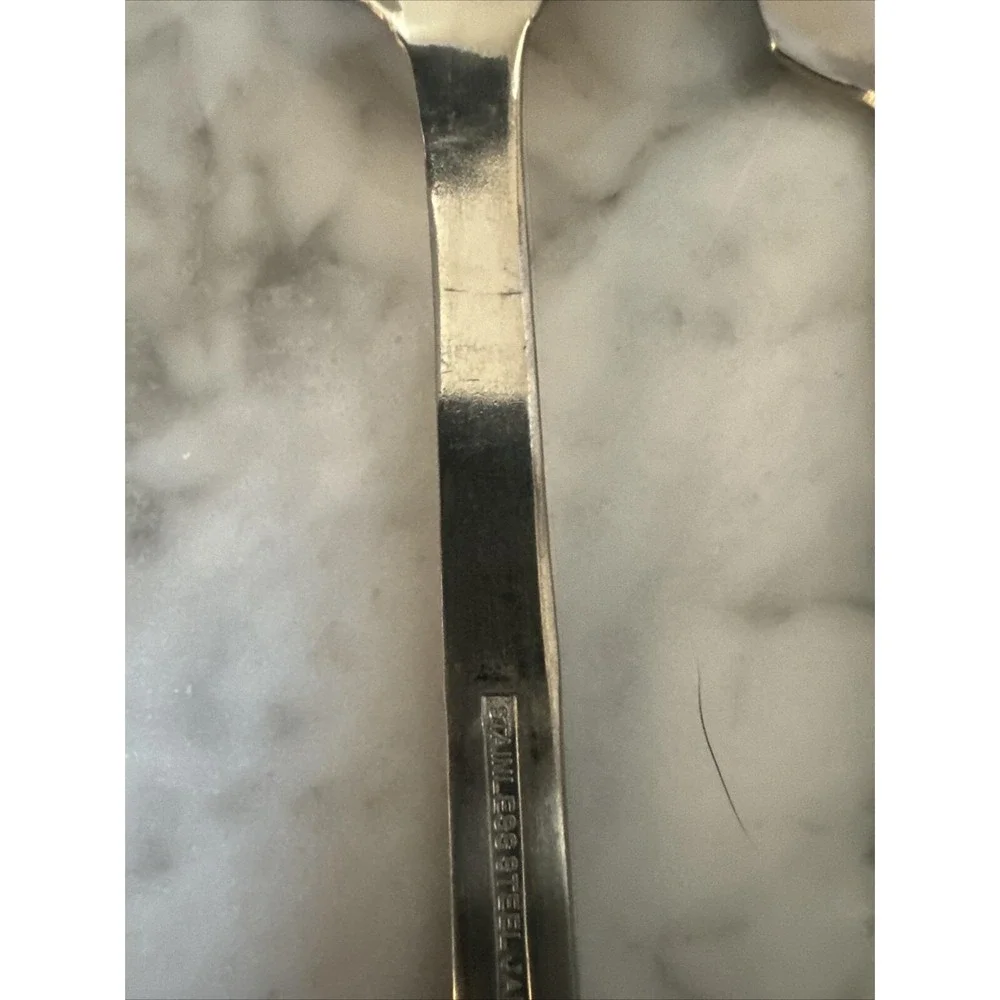 Stanley Roberts teaspoon Fruit Spoon 1960's Stainless Flatware Japan MCM‎ floral